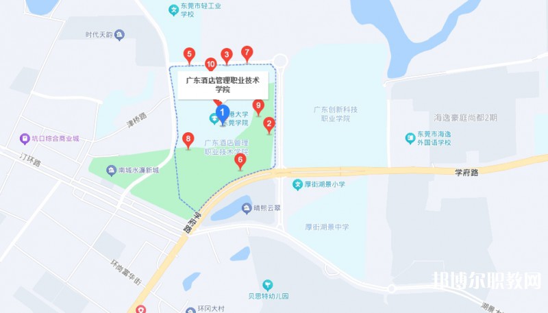 廣東酒店管理職業(yè)技術學院中職部地址，乘車路線